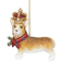 Gisela Graham Corgi with Crown Multicolour Christmas Tree Ornament 8cm