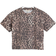 River Island Cropped Leopard Print T-shirt - Brown