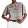 River Island Cropped Leopard Print T-shirt - Brown