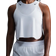 Nike Aeroswift Women's Dri Fit Adv Cropped Running Tank Top - White/Black