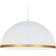 Dainolite Ofelia Dome Matte White/Gold Trim Pendant Lamp 50.8cm