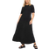 Yours Curve Swing Ribbed Maxi Dress - Black