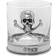 English Pewter Company Skull and Cross Bones Emblem Whisky Glass 32.5cl 2pcs