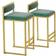 DHOPWWR Breakfast Green/Gold Bar Stool 92cm 2pcs