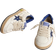 GOLDEN GOOSE Junior Ball Star Metallic Leather Star & Heel Tab - Blue