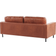 Beliani Modern Minimalist Brown Sofa 204cm 3 Seater