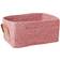 Rice Raffia Rectangular Storage Basket with Leather Handles