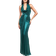 Goddiva Open Back Cowl Neck Maxi Dress - Emerald Green