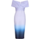 Quiz Bardot Ruched Midi Dress - Blue Ombre