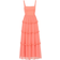 Adrianna Papell Knit And Mesh Midi Dress - Coral Coast