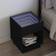 vidaXL Infinity LED Black Bedside Table 40x40cm