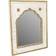 Alexandra House Living Mango Wood Golden/White Wall Mirror 40x51cm