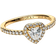 Pandora Elevated Heart Ring - Gold/Transparent