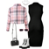 Shein 2pcs/Set Teen Girls Casual Simple Plaid Shirt & Round Neck Sleeveless Dress Set