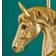 WERNS Horse Wendy Gold/Black Table Lamp 68.5cm