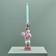 WERNS Parrot On Elephant Pink/Blue/White Candle Holder 30.5cm