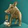 WERNS Wild Boar William Gold Table Lamp 36cm