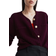 H&M Short Textured-Knit Cardigan - Burgundy