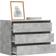 vidaXL Engineered Wood Concrete Gray Chest of Drawer 80x58cm