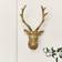 Melody Maison Antique Stag Head Gold Wall Decor 26x46cm