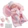 JC Toys La Newborn Deluxe Pink Layette Gift Set 15"