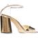 Jimmy Choo Saeda 85 Metallic Leather - Gold Crystal Honey