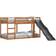 vidaXL Bunk Bed with Slide and Ladder 38.4x80.9"