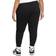 Nike Sportswear Club Fleece Women's Mid-Rise Joggers Plus Size - Black/White