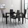 Metro Lane Cecillia 4 Black Dining Set 70x120cm 5pcs