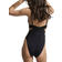 River Island Crossed Strap Plunge Swimsuit - Black