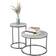 VICCO Ottawa Marble White Coffee Table 55x55cm 2pcs