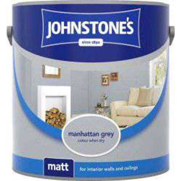 Johnstones Matt Wall Paint Ceiling Paint Grey 2 5l Compare