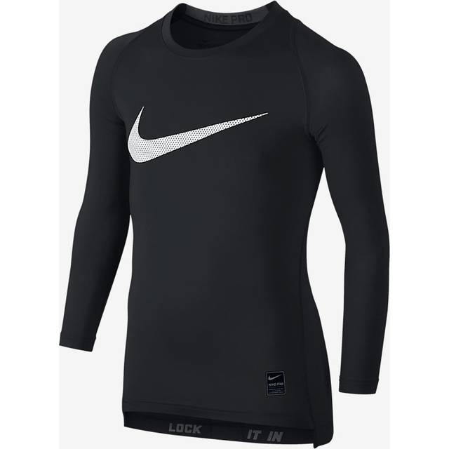 Nike Pro Combat Hypercool - Compression HBR Long-Sleeve - Black / Dark ...