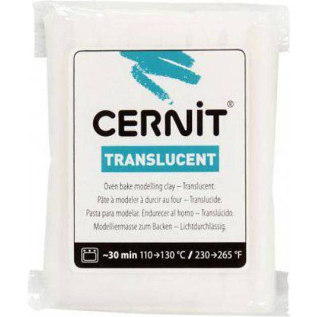 Cernit Translucent - Glitter White 56g