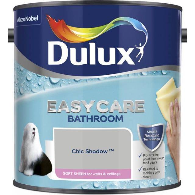 Dulux Easycare Bathroom Soft Sheen Wall Paint Ceiling Paint Grey 2 5l