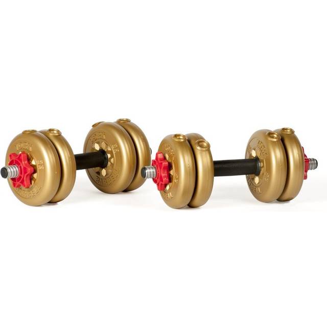 York Fitness Adjustable Vinyl Spinlock Dumbbell Set 12kg Price