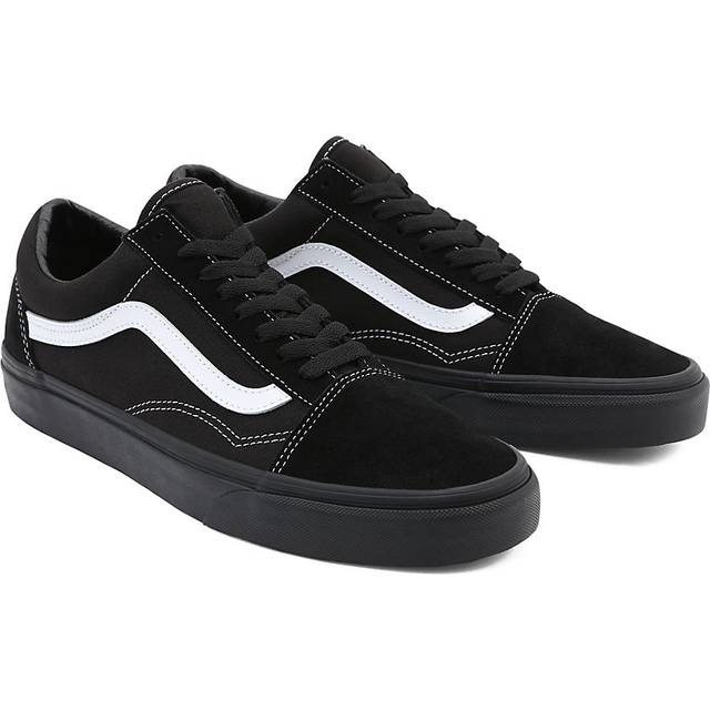 Vans canvas old skool black & white shoes sale