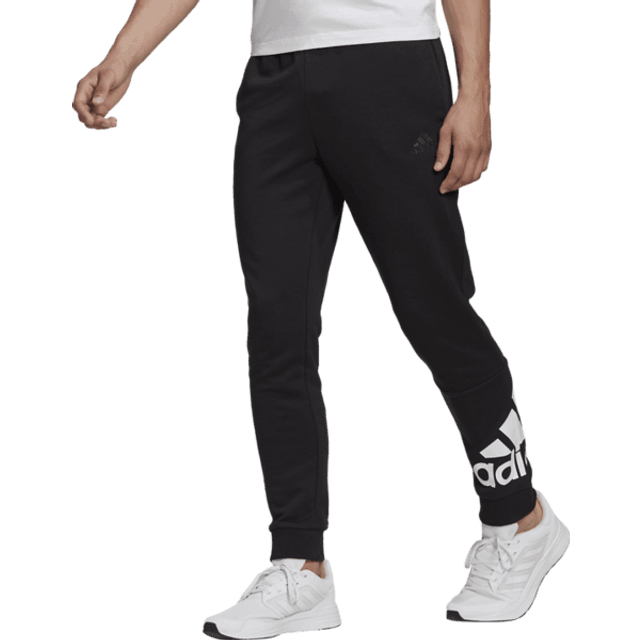 Adidas Essentials French Terry Tapered Cuff Logo Joggers - Black/White ...