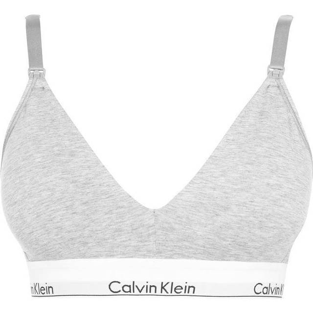 Calvin Klein Modern Cotton Nursing Bra in Grey