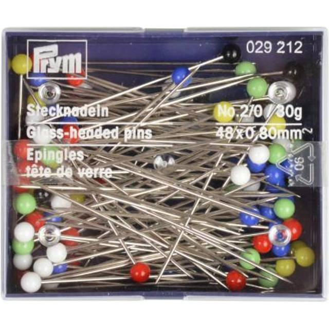 Prym Glass Headed Pins No 20 Assorted Col 080 X 48 Mm • Price