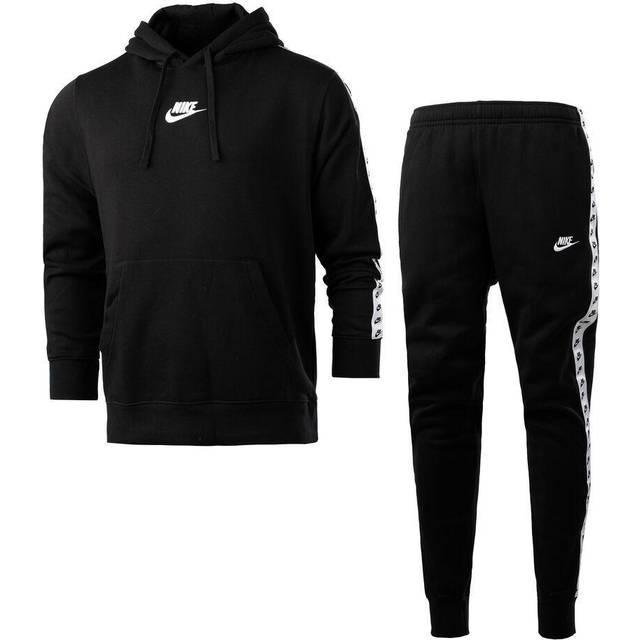 Nike Sportswear Sport Essentials Fleece Tracksuit Men - Black/White • Price  »