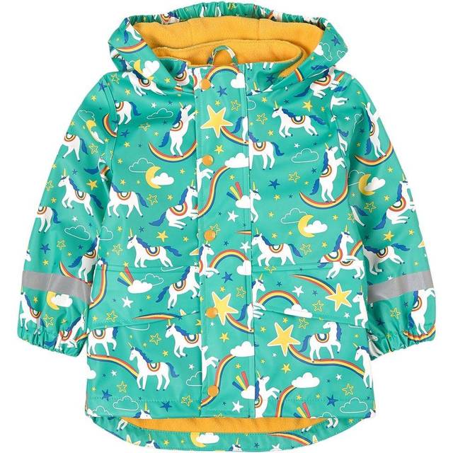 Frugi Puddle Buster Coat - Aqua Cosmic Unicorn (RCS202AQK) • Price »