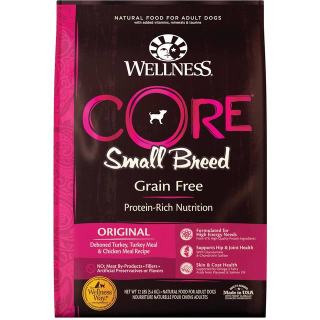 Wellness core grain free dog food small hot sale breed