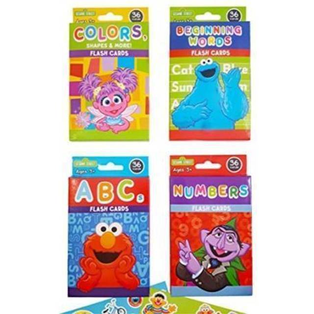 Sesame Street Educational Flash cards for Early Learning. includes ...