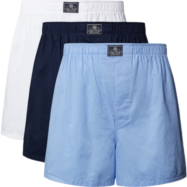 Polo Ralph Lauren Open Boxer 3-pack - White/Blue/Navy • Price »