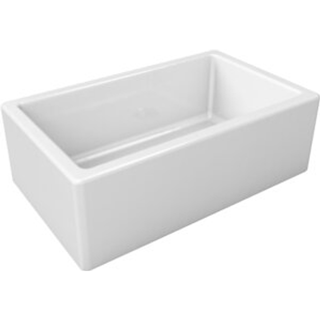 Piralla White Fireclay Single Bowl Farmhouse Apron Sink • Price