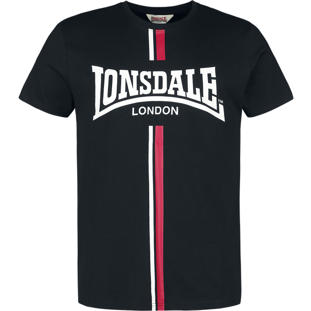 Lonsdale Herren T-Shirt Passform ALTANDHU Black/White/Red 117350 • Price