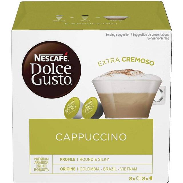 Coffee capsules Nescafe Dolce Gusto Cappuccino intenso 8 + 8 PCs