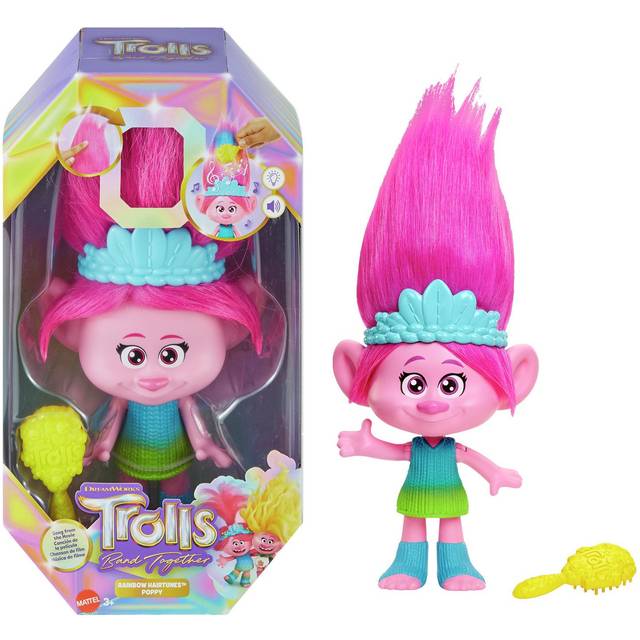 Mattel Dreamworks Trolls Band Together Rainbow Hairtunes Poppy Doll ...