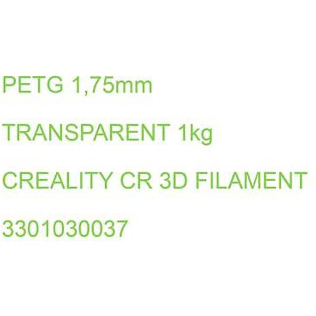 Creality Filament PETG, Transparent, 1.75 mm, 1 kg - 3301030037 